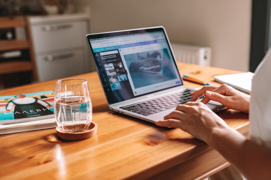working remotely in home